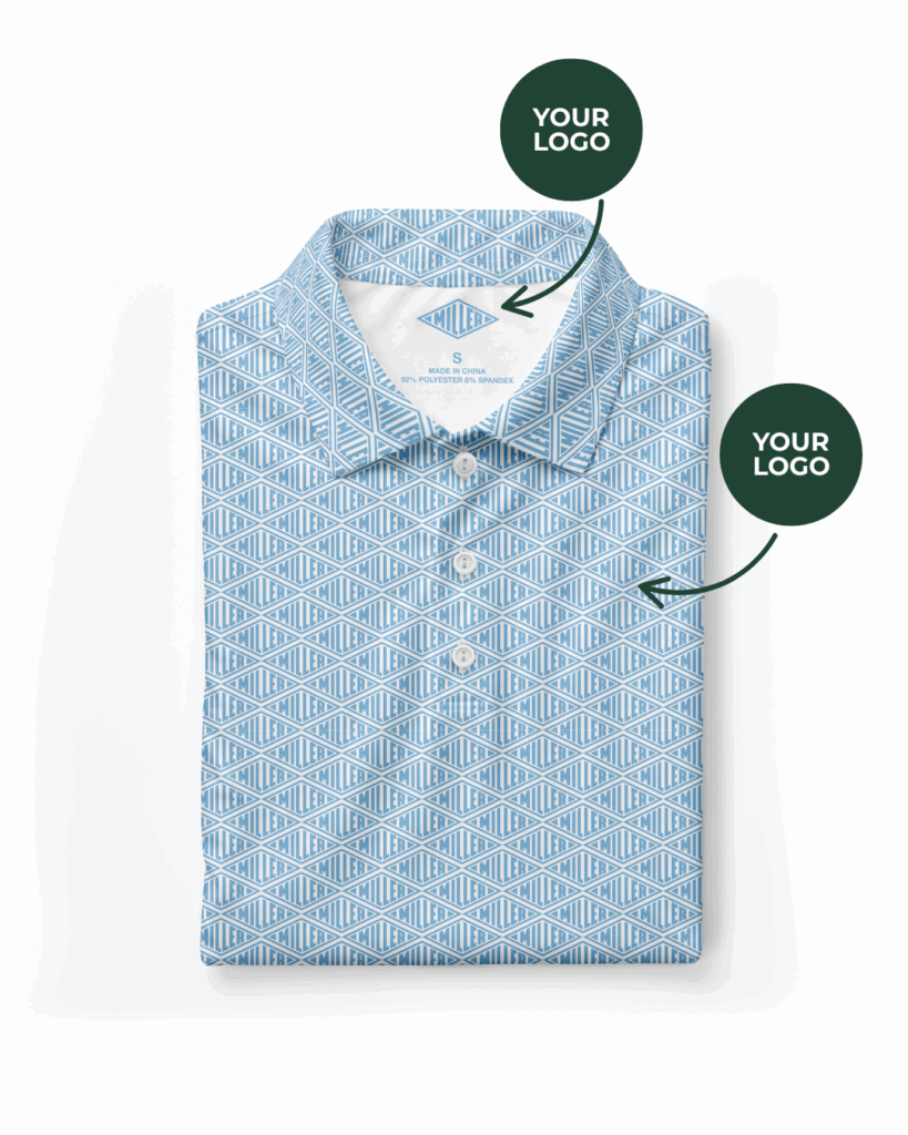 Personalized corporate apparel design template by Fairway Brands
